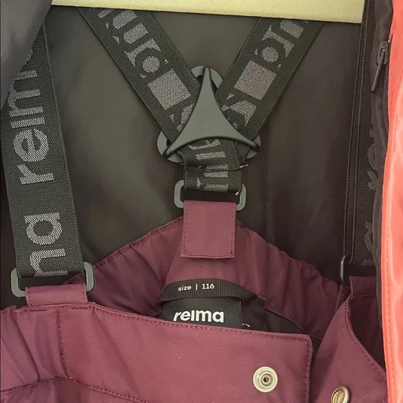 Reima Pink and Burgundy ski Jacket and snow pants - size 116 or size 6 / 7 - Picture 3 of 13